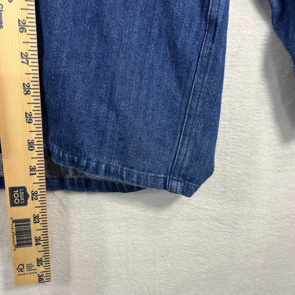 Salmon River Traders Big Man 1X Denim Button Down Shirt Long Sleeve - Picture 5 of 5